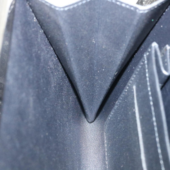 LOUIS VUITTON Monogram Satin Ange MM Hand Bag Black M92101 LV Auth 31990AV