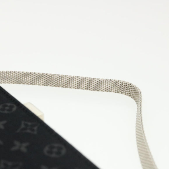 LOUIS VUITTON Monogram Satin Ange MM Hand Bag Black M92101 LV Auth 31990AV