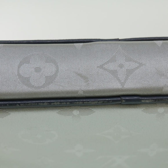 LOUIS VUITTON Monogram satellite alpha Clutch Bag Silver M44171 LV Auth 32344V