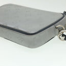 LOUIS VUITTON Monogram satellite alpha Clutch Bag Silver M44171 LV Auth 32344V-16