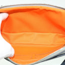 LOUIS VUITTON Monogram satellite alpha Clutch Bag Silver M44171 LV Auth 32344V-10