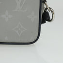 LOUIS VUITTON Monogram satellite alpha Clutch Bag Silver M44171 LV Auth 32344V-3