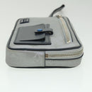 LOUIS VUITTON Monogram satellite alpha Clutch Bag Silver M44171 LV Auth 32344A-5