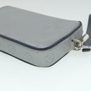 LOUIS VUITTON Monogram satellite Clutch Bag Silver M44171 LV Auth 32349A-16