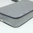 LOUIS VUITTON Monogram satellite Clutch Bag Silver M44171 LV Auth 32349A-17