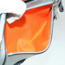 LOUIS VUITTON Monogram satellite Clutch Bag Silver M44171 LV Auth 32349A-19