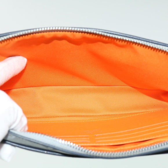 LOUIS VUITTON Monogram satellite Clutch Bag Silver M44171 LV Auth 32349A