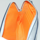 LOUIS VUITTON Monogram satellite Clutch Bag Silver M44171 LV Auth 32349A-21