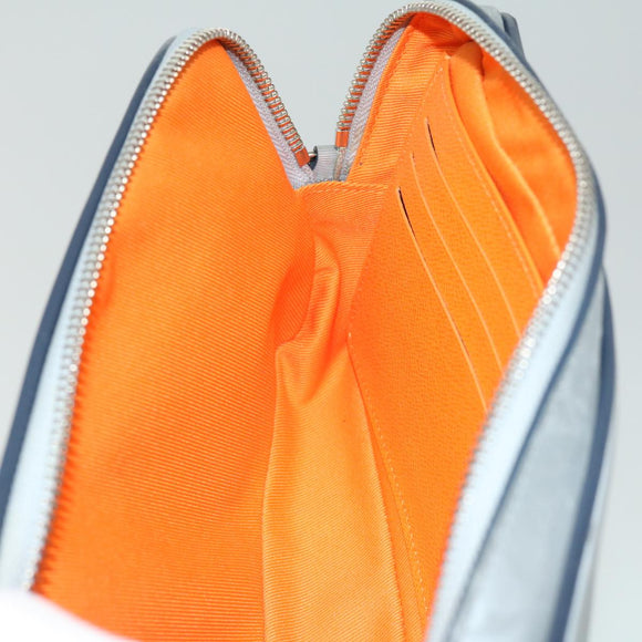 LOUIS VUITTON Monogram satellite Clutch Bag Silver M44171 LV Auth 32349A