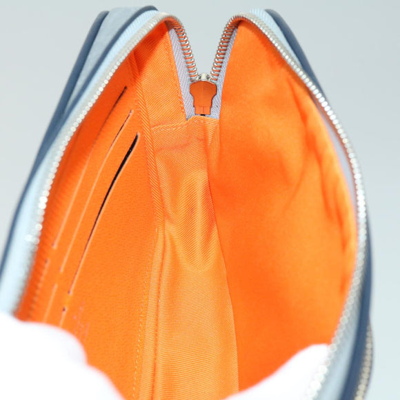 LOUIS VUITTON Monogram satellite Clutch Bag Silver M44171 LV Auth 32349A