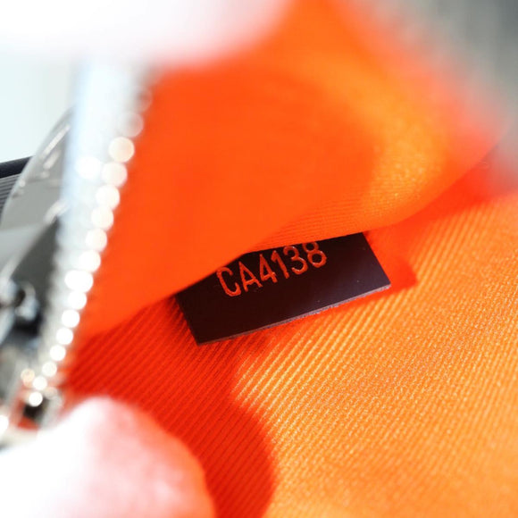 LOUIS VUITTON Monogram satellite Clutch Bag Silver M44171 LV Auth 32349A