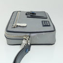 LOUIS VUITTON Monogram satellite Clutch Bag Silver M44171 LV Auth 32349A-4