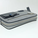 LOUIS VUITTON Monogram satellite Clutch Bag Silver M44171 LV Auth 32349A-7