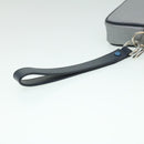 LOUIS VUITTON Monogram satellite Clutch Bag Silver M44171 LV Auth 32349A-8