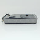 LOUIS VUITTON Monogram satellite Clutch Bag Silver M44171 LV Auth 32349A-6