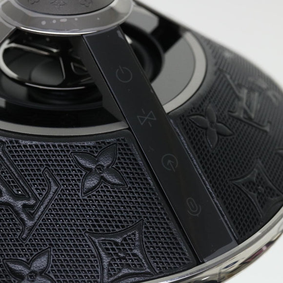 LOUIS VUITTON Monogram Horizon light-up speaker object Black QAC000 Auth 32374S