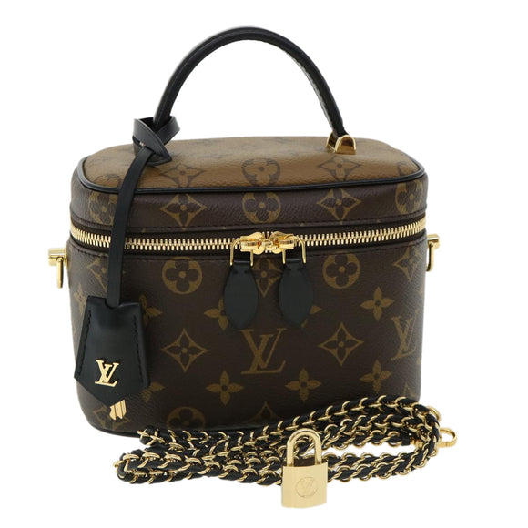 LOUIS VUITTON Monogram Reverse Vanity NVPM Hand Bag 2way M45165 LV Auth 32450S