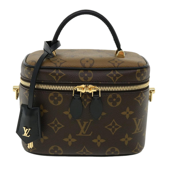 LOUIS VUITTON Monogram Reverse Vanity NVPM Hand Bag 2way M45165 LV Auth 32450S