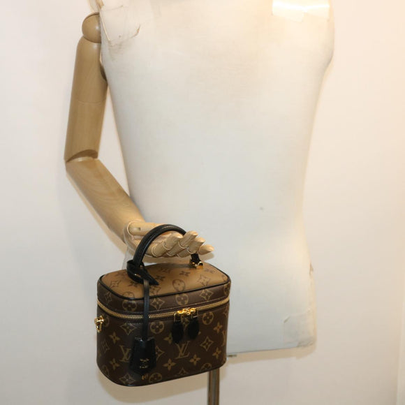 LOUIS VUITTON Monogram Reverse Vanity NVPM Hand Bag 2way M45165 LV Auth 32450S