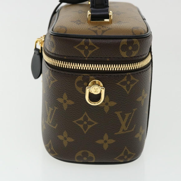 LOUIS VUITTON Monogram Reverse Vanity NVPM Hand Bag 2way M45165 LV Auth 32450S