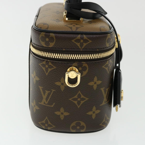 LOUIS VUITTON Monogram Reverse Vanity NVPM Hand Bag 2way M45165 LV Auth 32450S