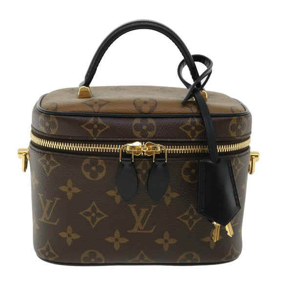 LOUIS VUITTON Monogram Reverse Vanity NVPM Hand Bag 2way M45165 LV Auth 32451S