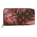LOUIS VUITTON Monogram jungle dot Zippy Wallet Long Wallet Red Pink Auth 32470SM-1