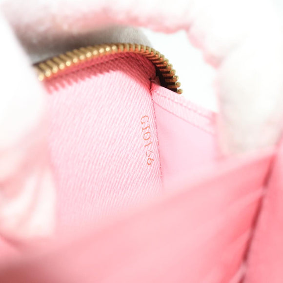 LOUIS VUITTON Monogram jungle dot Zippy Wallet Long Wallet Red Pink Auth 32470SM