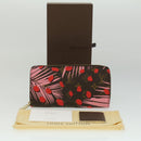 LOUIS VUITTON Monogram jungle dot Zippy Wallet Long Wallet Red Pink Auth 32470SM-12