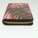 LOUIS VUITTON Monogram jungle dot Zippy Wallet Long Wallet Red Pink Auth 32470SM-3