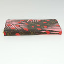 LOUIS VUITTON Monogram jungle dot Zippy Wallet Long Wallet Red Pink Auth 32470SM-6