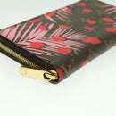 LOUIS VUITTON Monogram jungle dot Zippy Wallet Long Wallet Red Pink Auth 32470SM-15