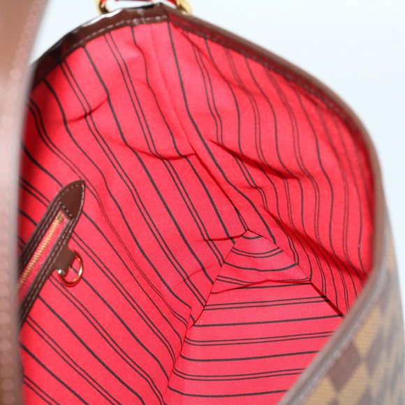 LOUIS VUITTON Damier Ebene Delightful PM Schultertasche N41459 LV Auth 32626SA