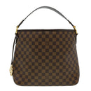 LOUIS VUITTON Damier Ebene Delightful PM Schultertasche N41459 LV Auth 32626SA-13