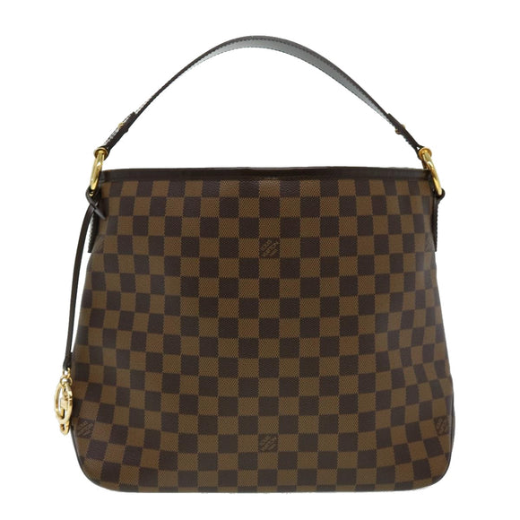 LOUIS VUITTON Damier Ebene Delightful PM Schultertasche N41459 LV Auth 32626SA