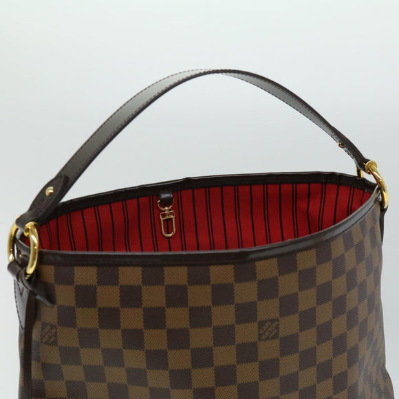 LOUIS VUITTON Damier Ebene Delightful PM Schultertasche N41459 LV Auth 32626SA
