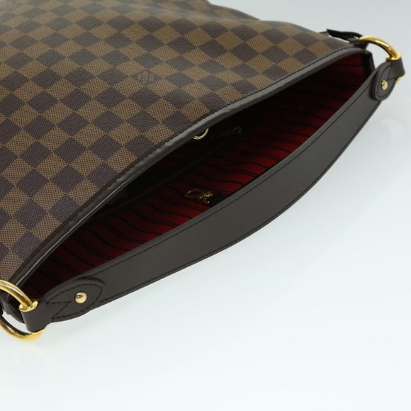 LOUIS VUITTON Damier Ebene Delightful PM Schultertasche N41459 LV Auth 32626SA