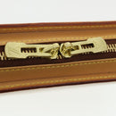 LOUIS VUITTON Valtec Briefcase Nomad Leather Beige M99071 LV Auth 32637A-17