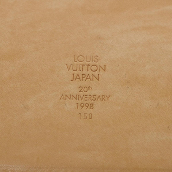 LOUIS VUITTON Valtec Briefcase Nomad Leather Beige M99071 LV Auth 32637A