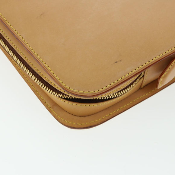 LOUIS VUITTON Valtec Briefcase Nomad Leather Beige M99071 LV Auth 32637A