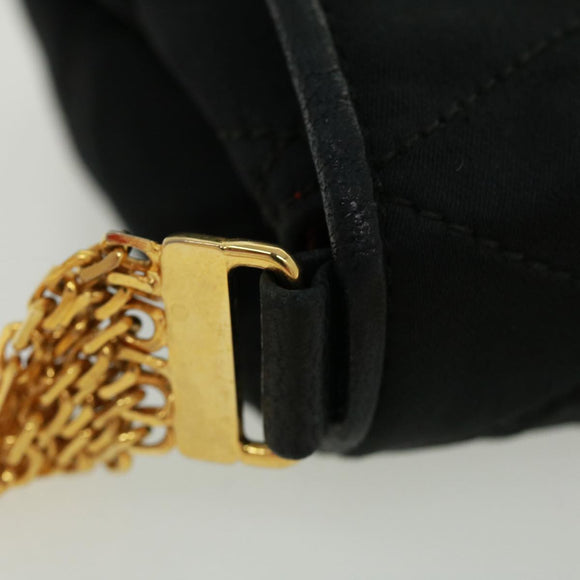 CHANEL Matelasse Chain stone Shoulder Bag Black CC Auth 32695SAV