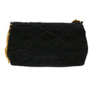 CHANEL Matelasse Chain stone Shoulder Bag Black CC Auth 32695SAV-2