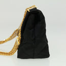 CHANEL Matelasse Chain stone Shoulder Bag Black CC Auth 32695AV-3