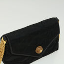 CHANEL Matelasse Chain stone Shoulder Bag Black CC Auth 32695SAV-14