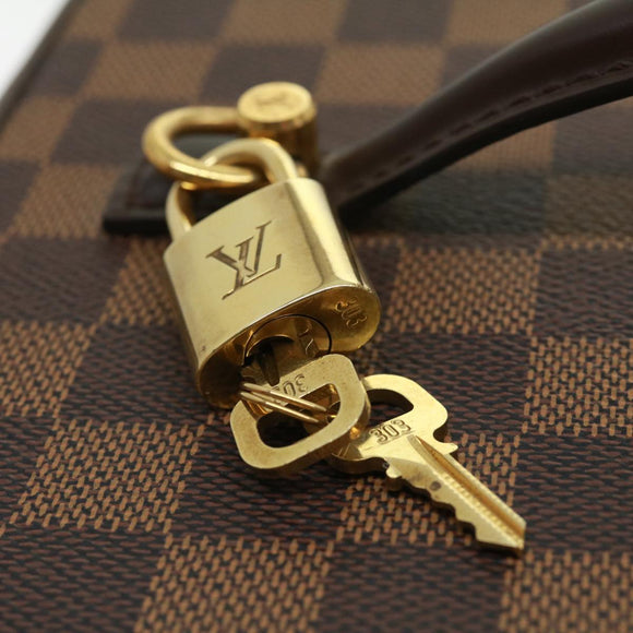 LOUIS VUITTON Damier Ebene Nice Hand Bag SPO 2way N47280 LV Auth 32758SAV