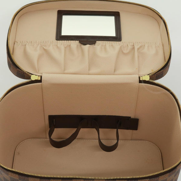 LOUIS VUITTON Damier Ebene Nice Hand Bag SPO 2way N47280 LV Auth 32758V