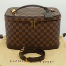 LOUIS VUITTON Damier Ebene Nice Hand Bag SPO 2way N47280 LV Auth 32758SAV-12