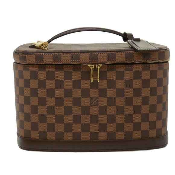 LOUIS VUITTON Damier Ebene Nice Hand Bag SPO 2way N47280 LV Auth 32758V