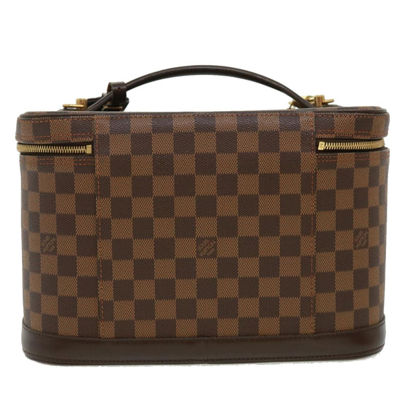LOUIS VUITTON Damier Ebene Nice Hand Bag SPO 2way N47280 LV Auth 32758SAV