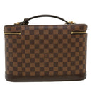 LOUIS VUITTON Damier Ebene Nice Hand Bag SPO 2way N47280 LV Auth 32758V-2